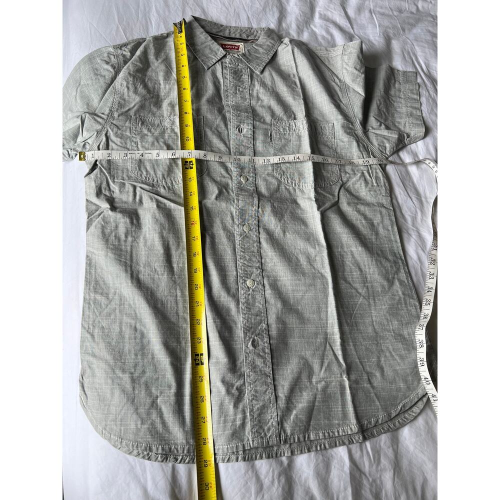 Levi's Neutral Retro button down Cotton half sleeves shirt special stitch Size-S - Picture 3 of 7
